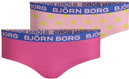 Björn Borg - Hipster - Roze & Gele Stippen - 2-Pack - Zacht Katoen