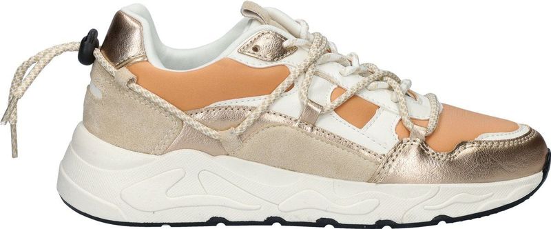 Nelson - Dames Sneakers - Imitatieleer en Nylon - Felle Kleuren - Chunkyzool