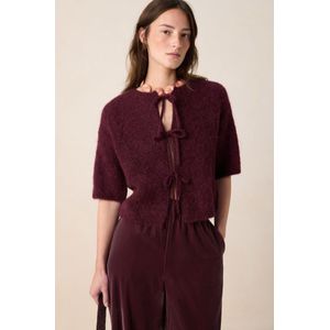 Sissy-Boy - Donkerrood - Vest - Korte Mouwen - Regular Fit