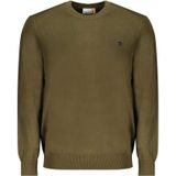 Timberland - Gebreide Trui - Groen - Ronde Hals - Regular Fit