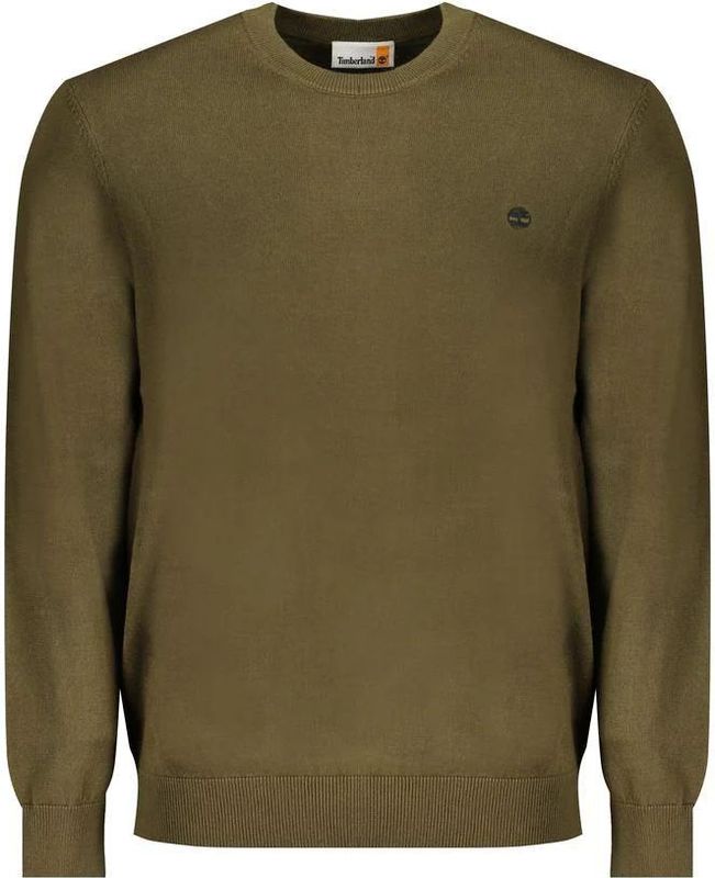 Timberland - Gebreide Trui - Groen - Ronde Hals - Regular Fit