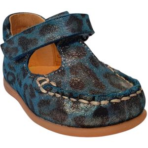Koel4kids - KO528-A - Babyschoenen - Blauw Luipaard