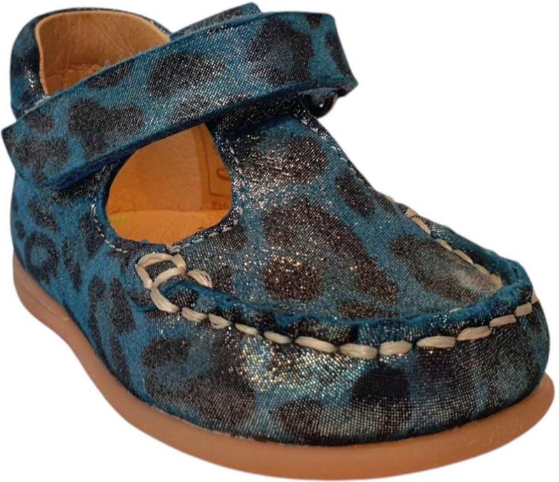 Koel4kids - KO528-A - Babyschoenen - Blauw Luipaard