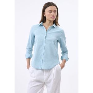 Felix Hardy - Linnen Katoen Blend Shirt - Overhemd - Turkoois