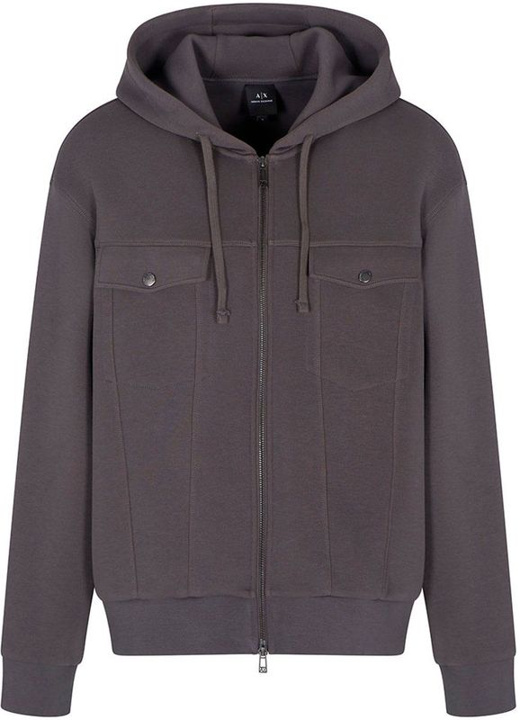 Armani Exchange - Sweatshirt - Grijs - Heren - Zip-through