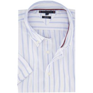 Tommy Hilfiger - Overhemd - Wit Gestreept - Katoen - Normale Fit