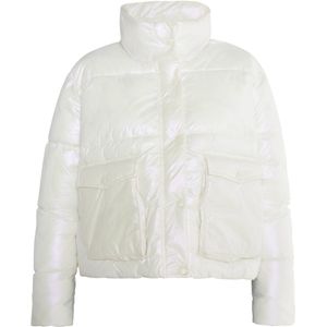 myMo - Gewatteerde Winterjas - Grijs - Met Hoge Opstaande Kraag