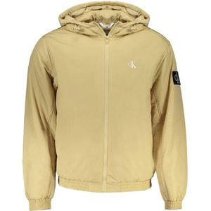 Calvin Klein Jeans Gewatteerde overgangsjas met capuchon voor heren, Bleek Khaki, XXS