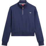 Superdry Essential Sweatshirt Met Halve Rits Blauw Vrouw