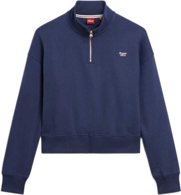 Superdry Essential Sweatshirt Met Halve Rits Blauw Vrouw