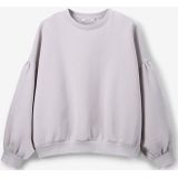 Grijze sweater met pofmouwen