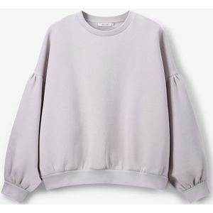 Grijze sweater met pofmouwen