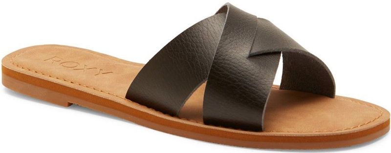 Roxy - Andreya - Instappers - Zwart - Synthetisch Leer - Veganvriendelijk