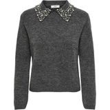 Jacqueline de Yong - Jdyaubray Life - Trui - Donkergrijs Melange - Dames