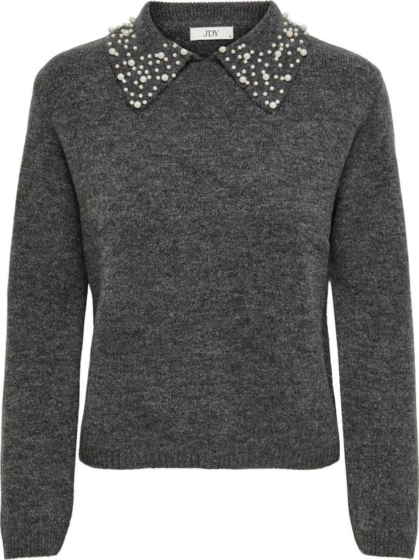 Jacqueline de Yong - Jdyaubray Life - Trui - Donkergrijs Melange - Dames