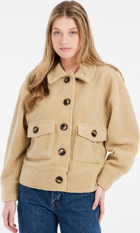 Protest Prtbond – Shacket Dames – Teddy – Overshirt – Tussenjas – Bamboobeige