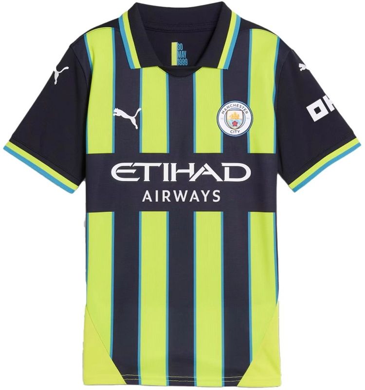 Manchester City - 2024/25 - Uitshirt - Lichtblauw/Wit - Hoogwaardige Materialen