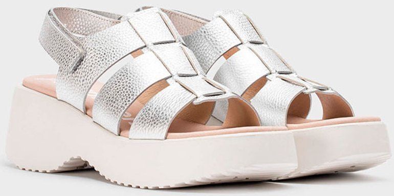 Wonders - D-9724 Nora - Sandalen - Zilver - Leer