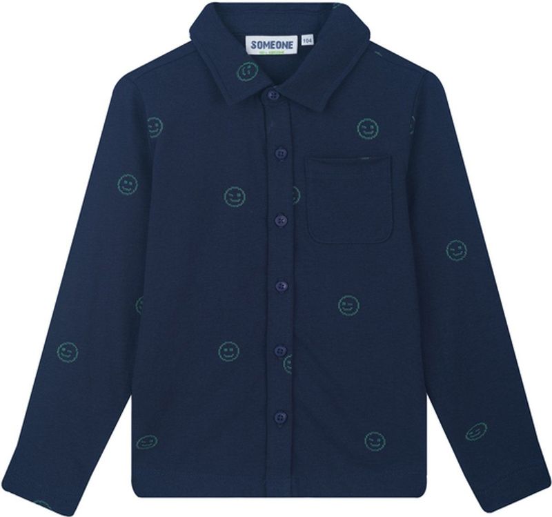 Someone - Jongens Overhemd - Marine