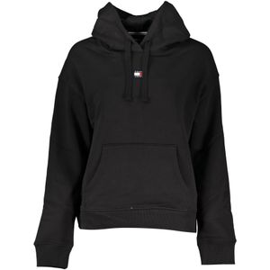 Tommy Hilfiger - Zwarte Katoenen Hoodie - Dames - Sweatshirt