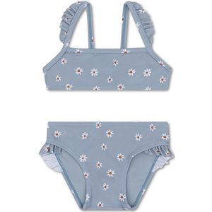 Swim Essentials | Blauw Bloemen Meisjes UV Bikini - Maat 122/128