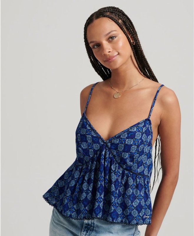 Superdry - Vintage Tiered Cami - Mouwloze Blouse
