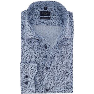 Olymp - Overhemd - Blauw - Katoen - Modern Fit