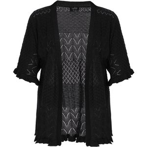 usha BLACK LABEL Gebreid vest 'Fashion Look'  zwart