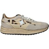 Iqonic - Sneakers - Beige - Suède - Panterprint en Metallic Accenten