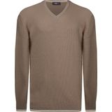Jimmy Sanders - V Trui - Bruin - 100% Katoen - Heren - 2XL