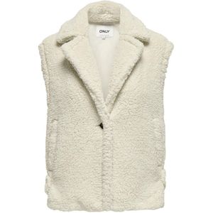 Only - Onlwilma Teddy Waistcoat - Off-white - Gilet