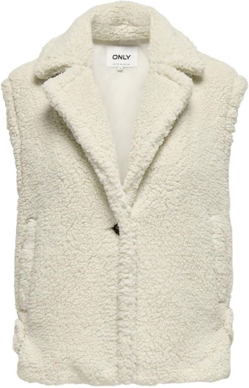 Only - Onlwilma Teddy Waistcoat - Off-white - Gilet