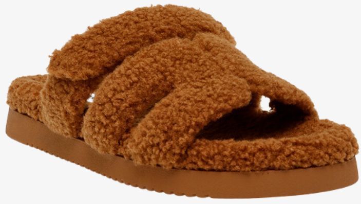 Steve Madden - Zachte Teddy Instappers - Beren Bruin - Slippers