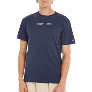 Tommy Jeans - Klassiek Lineair Katoen - T-shirt - Blauw