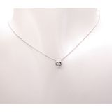 Christian - Ketting Hart - 14 Karaat Wit Goud - Zirkonia - 45 cm