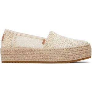 Toms - Valencia - Espadrilles - Beige - Jute - Plateauzool 4cm