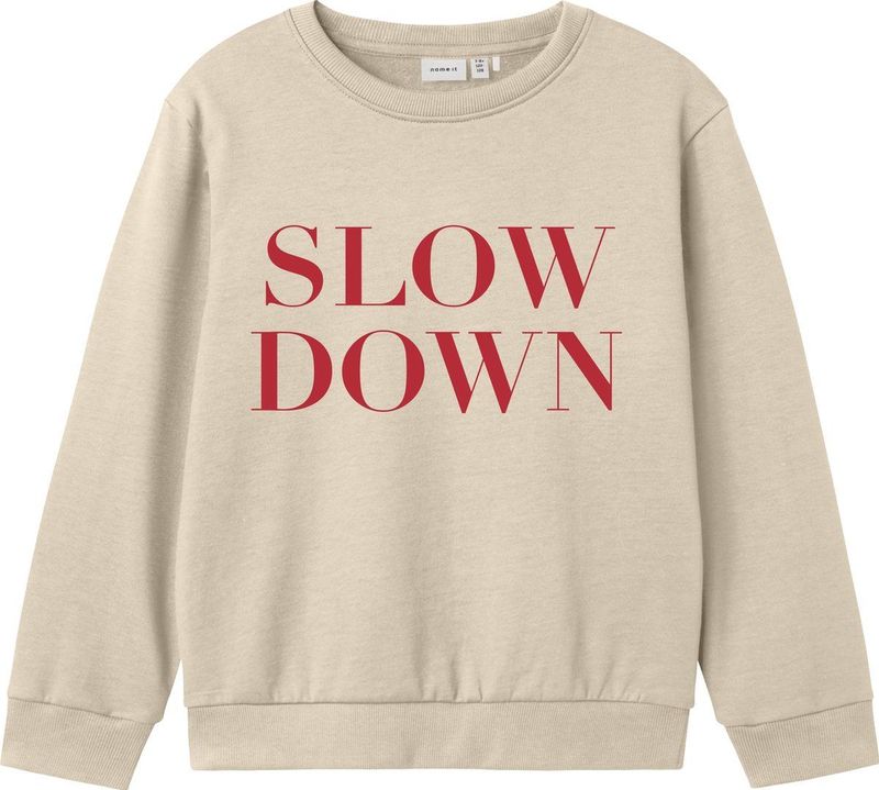 Sweatshirt - Regular Fit - Geborstelde Sweatstof - Lange Mouwen