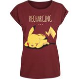 Pokémon - Pikachu - T-shirt - Bordeaux - Dames