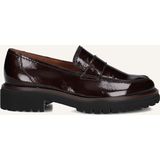 Paul Green - 2683 - Loafers - Bruin - Blokhak 4 cm - Glanzend Lakleer