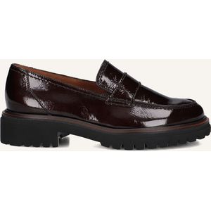 Paul Green - 2683 - Loafers - Bruin - Blokhak 4 cm - Glanzend Lakleer