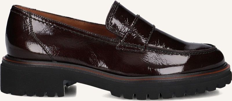 Paul Green - 2683 - Loafers - Bruin - Blokhak 4 cm - Glanzend Lakleer