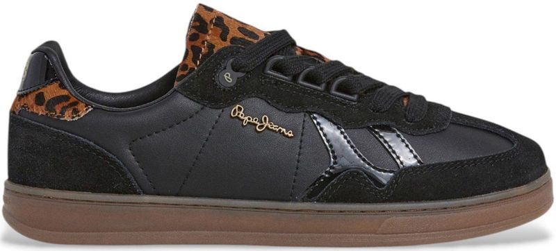Pepe Jeans - Night Ball - Sneakers - Zwart - Dames - Leer