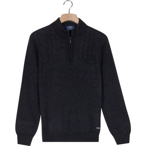 Baileys Trui ritssluitingdonkerblauw, Cable knit