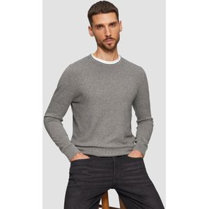 s.Oliver - Gebreide Pullover - Mêlee - Katoen - Regular Fit - Logopatch