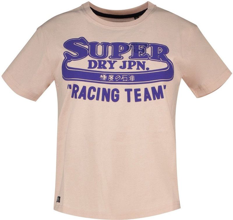 Superdry - Archive Neon Graphic - T-shirt - Beige - Korte Mouwen