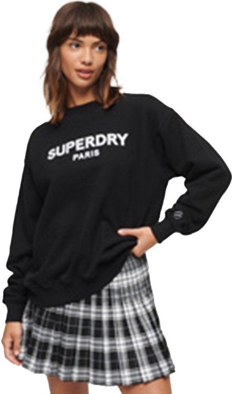 Superdry - Sport Luxe - Sweatshirt - Zwart - Loose Pasvorm