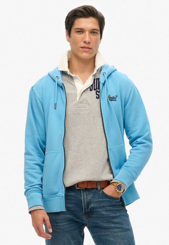 Superdry - Essential Logo Washed - Sweatshirt - Met Rits