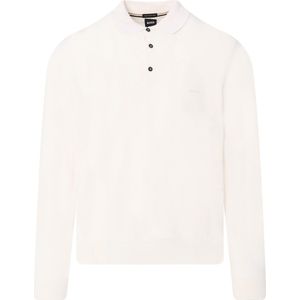 BOSS - Bono - Polotrui - Ecru - Wol - Longsleeve polo