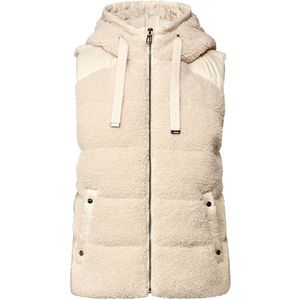 Street One Dames Struktumix teddy vest in Beige, in size: 38