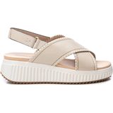 CARMELA - 162244 - Sandaal - BEIGE - Leer - Gekruiste Bandjes